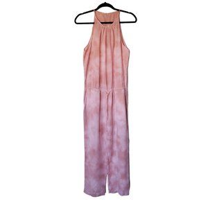 Anthropologie Cloth & Stone DayTripper Peach Tie Dye Sleeveless Cropped Jumpsuit